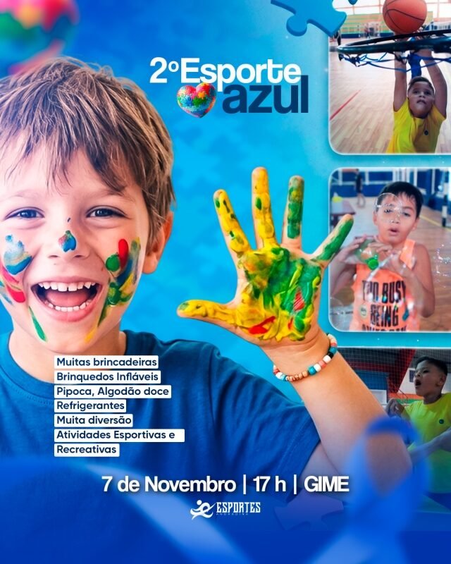 2º Esporte Azul promove inclusão, diversão e atividades recreativas para crianças autistas em Andradina