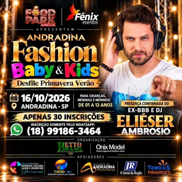 Andradina se prepara para noite de gala com coroação de Misses e desfile infantil no próximo dia 16