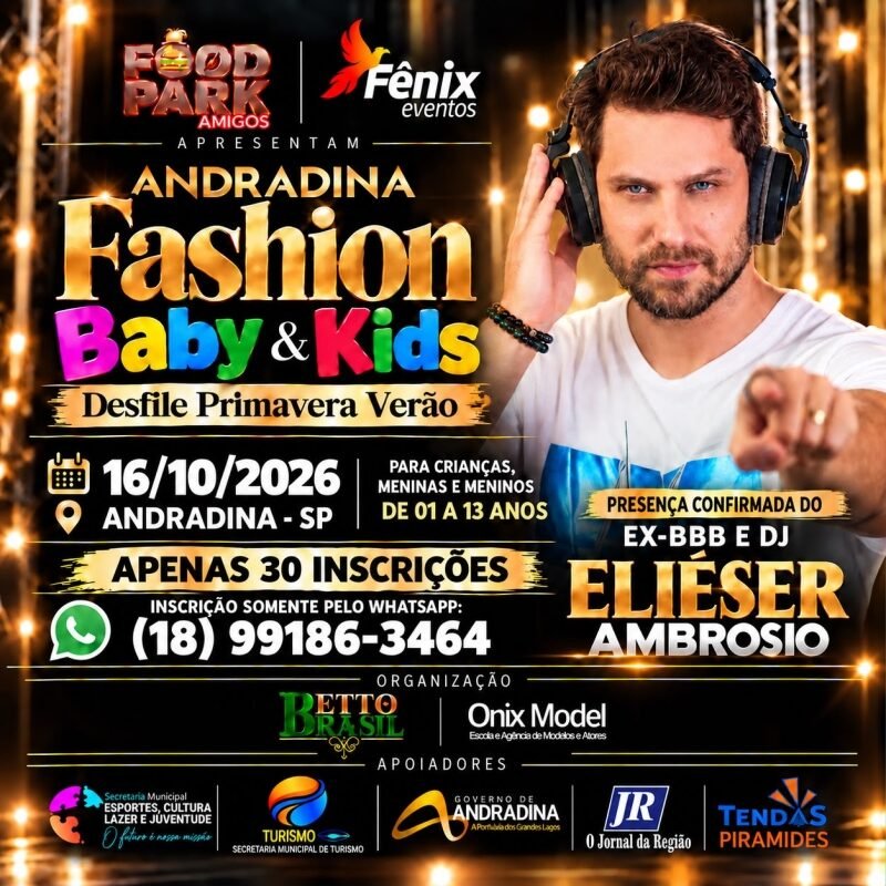Andradina se prepara para noite de gala com coroação de Misses e desfile infantil no próximo dia 16