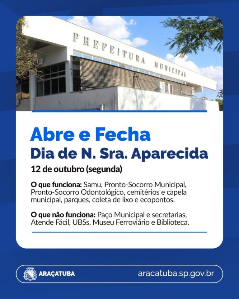 araatuba-mantm-servios-essenciais-durante-o-feriado-de-12-de-outubro